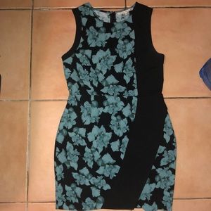 RACHEL Rachel Roy teal floral dress size 12